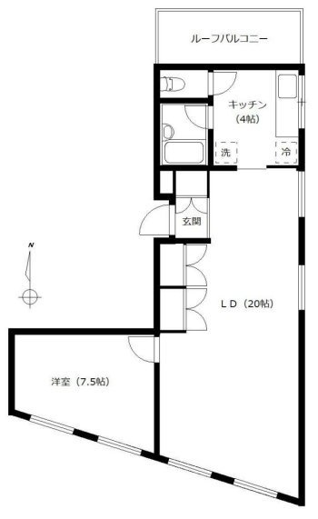 東京セントラル代々木1001 間取り図