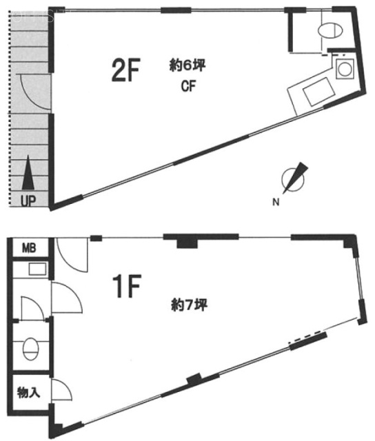 井出Ⅱビル1F～2F 間取り図