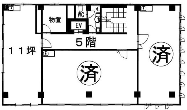 草野ビル5F 間取り図