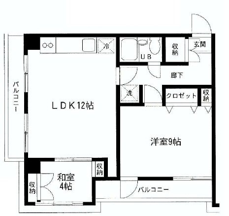 サンパレス新宿802 間取り図