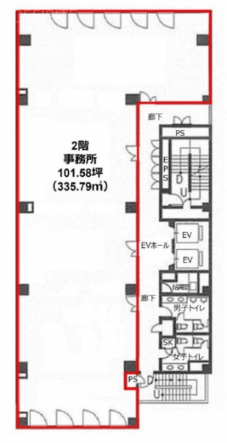八王子SIAビル2F 間取り図