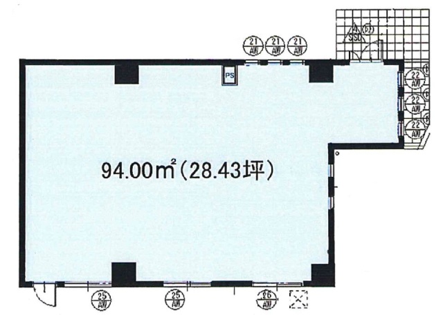 フルリール二子ビル1F 間取り図