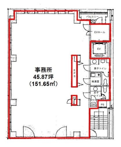 丸石新橋ビル2F 間取り図