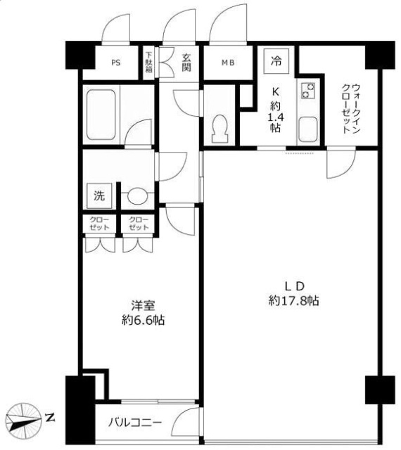 VORT恵比寿Dual’s402 間取り図