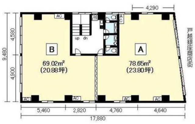 ウェルマン戸越AB 間取り図