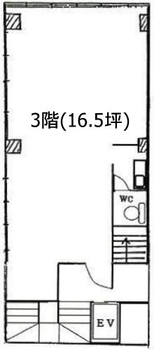 益川ビル3F 間取り図