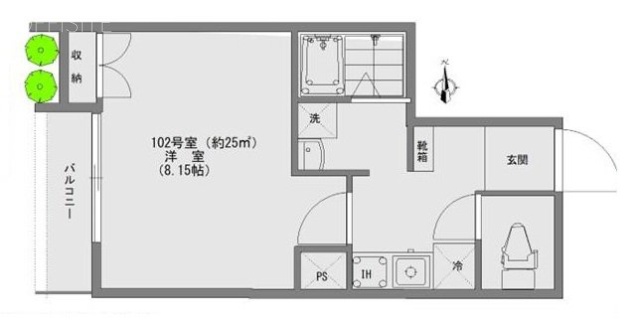 ビュービル102 間取り図