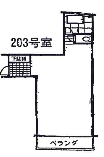クランツ南新宿203 間取り図