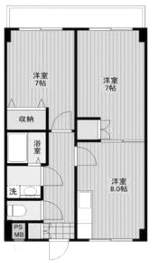 マグノリアハウス202 間取り図