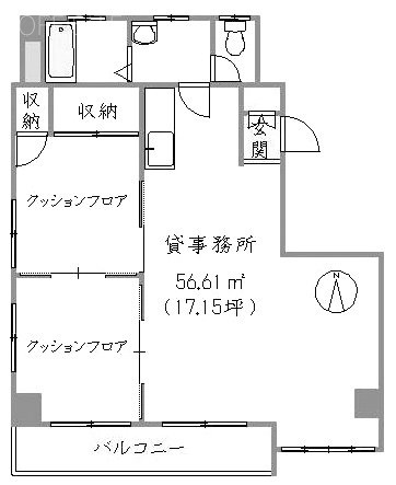 コミヤビルⅢ9F 間取り図
