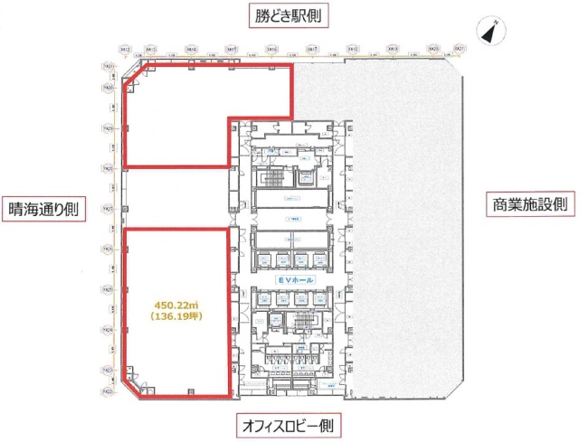 晴海アイランドトリトンスクエアオフィスタワーZ棟23F 間取り図