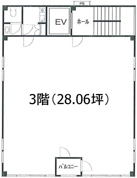 伸栄共同ビル3F 間取り図