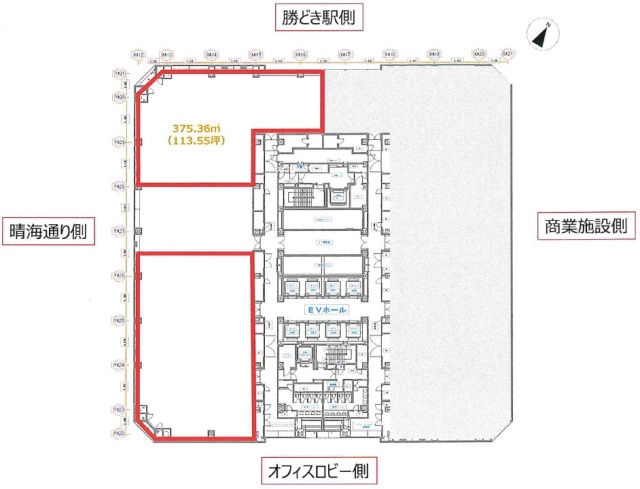 晴海アイランドトリトンスクエアオフィスタワーZ棟23F 間取り図