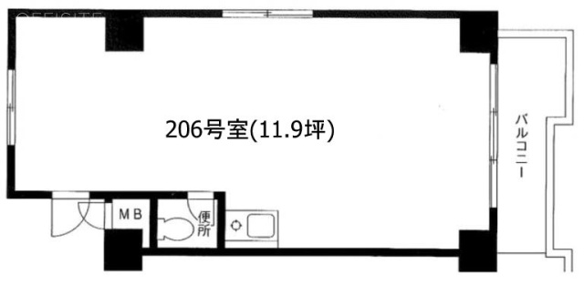 ドルミ錦糸町パークサイドビル206 間取り図