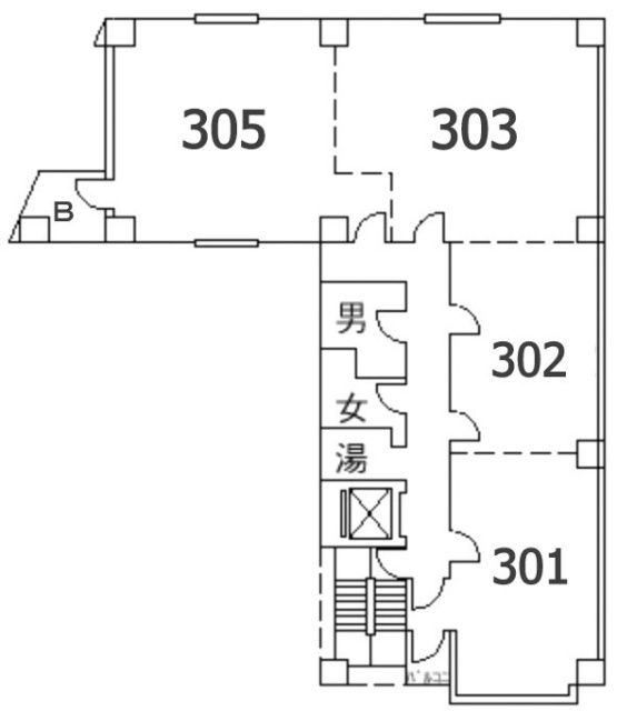 山萬ビル301・302 間取り図