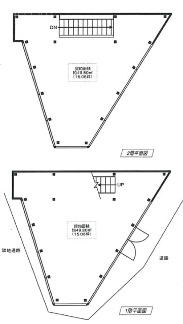 J・アムール表参道ビル1F～2F 間取り図