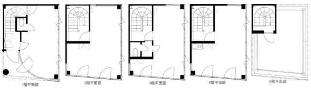 原宿ドレスビル1F~4F 間取り図