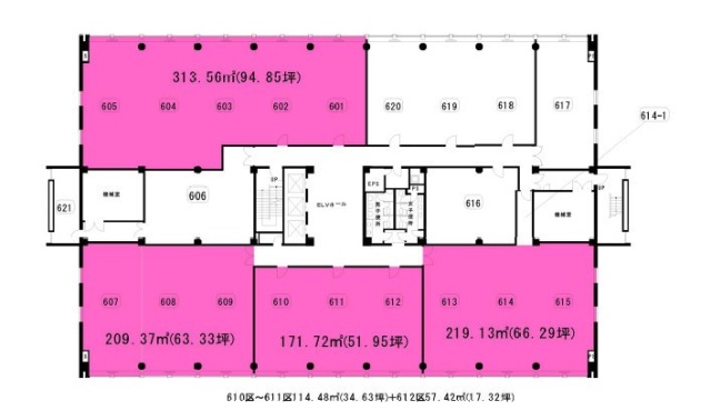 晴海パークビル6F 間取り図