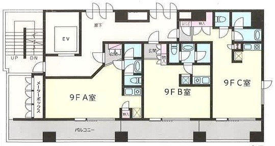 サンライズ長井ビルC 間取り図
