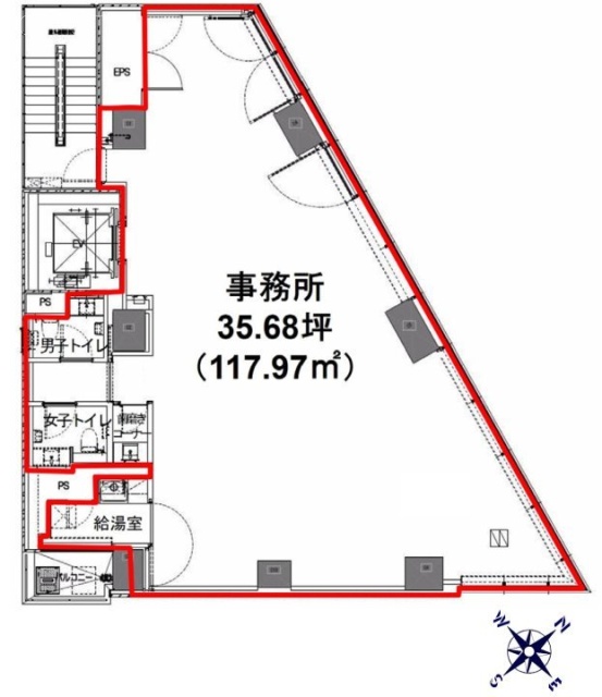 ATRIUM東新橋4F 間取り図