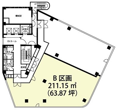 高輪泉岳寺駅前ビルB 間取り図