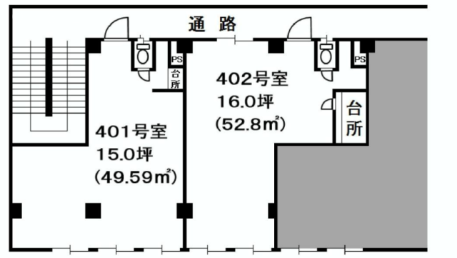 原島第二・第三ビル402 間取り図