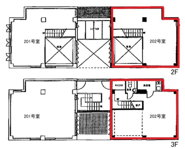 ロイクラトン左門町(左門町ミワ)ビル202 間取り図