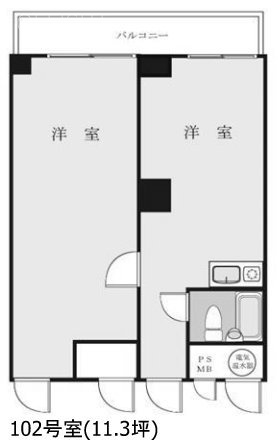 パレドール日本橋102 間取り図