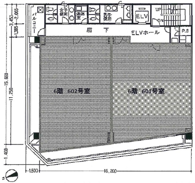 No.R浜松町ビル601 間取り図