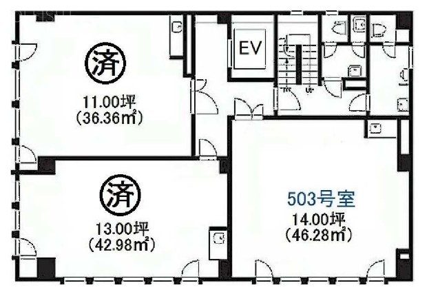 ヤマトビル503 間取り図