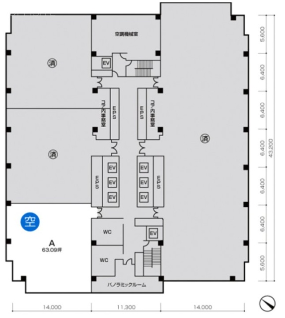 千葉ポートスクエア東 間取り図