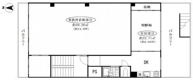 R・A TKビル3F 間取り図