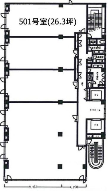 竹生第2(たけおだい2)ビル501 間取り図