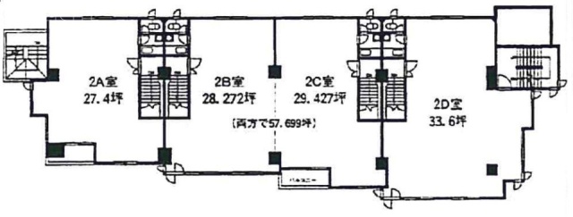 石橋松波ビル2A 間取り図