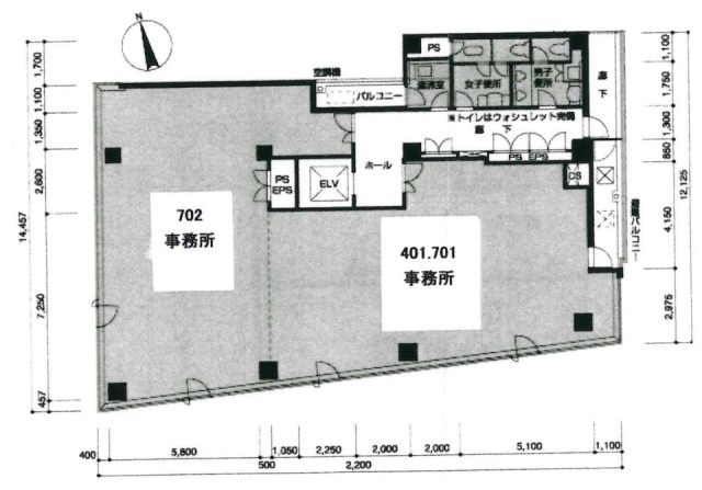 立花国際ビル401 間取り図