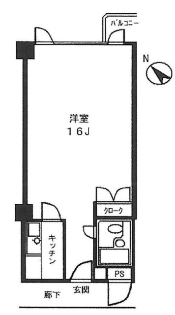 麻布台ユニハウスビル401 間取り図