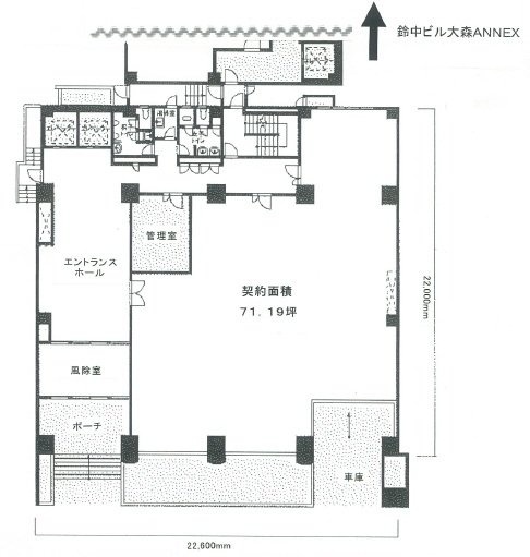 鈴中ビル大森1F 間取り図