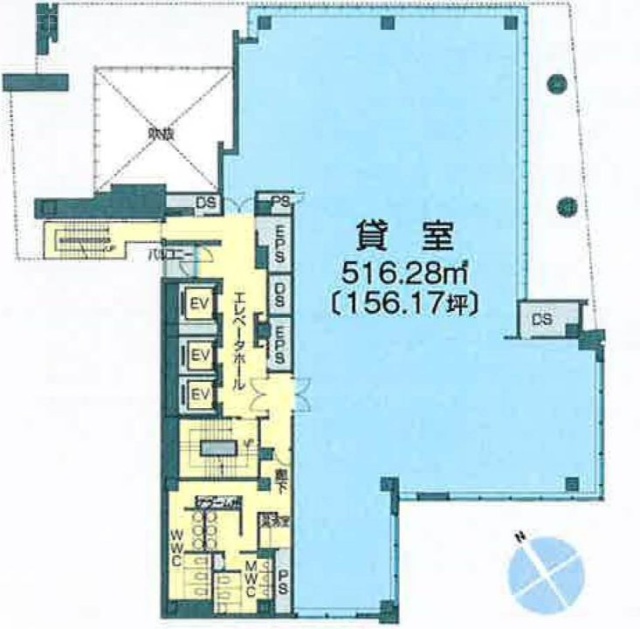 麹町ビジネスセンタービル2F 間取り図