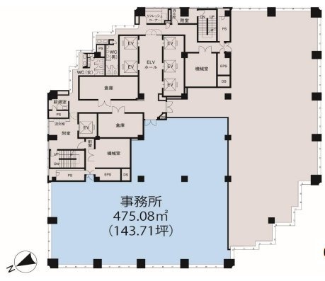 新宿スクエアタワー6F 間取り図