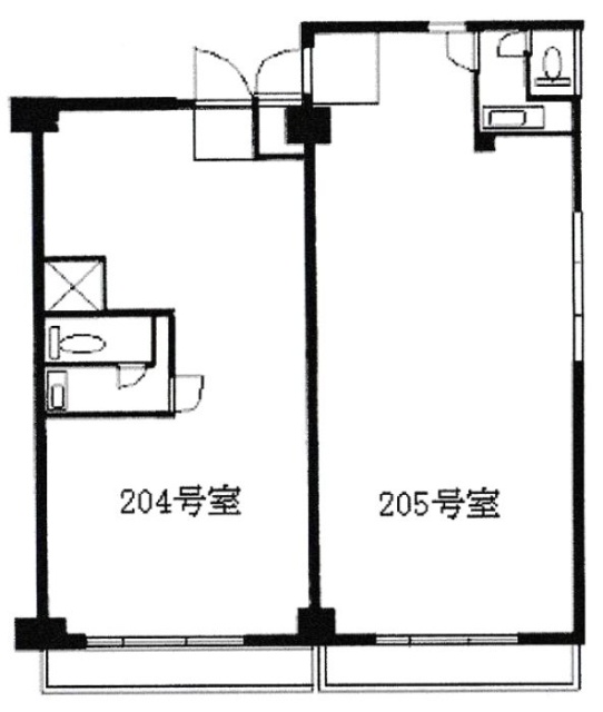 ニュー青山ビル204 間取り図