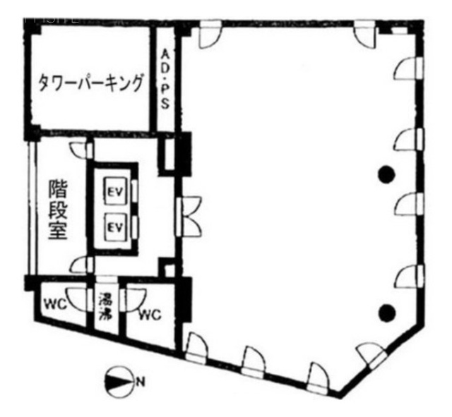 新宿北西ビル10F 間取り図