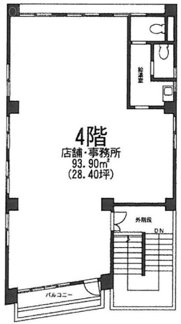 牡丹第3ビル4F 間取り図