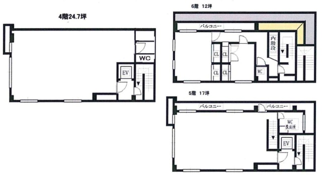 内田ビル4-6F 間取り図