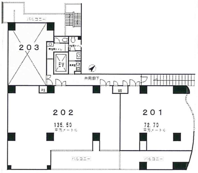 ベルメゾンヒカリビル202 間取り図