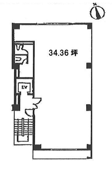 朝日中山ビル5F 間取り図