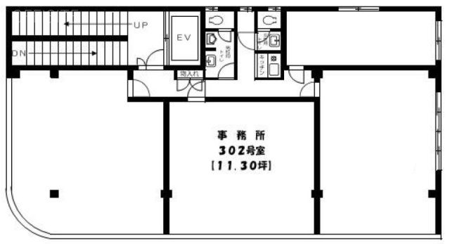 キューアス御徒町302 間取り図