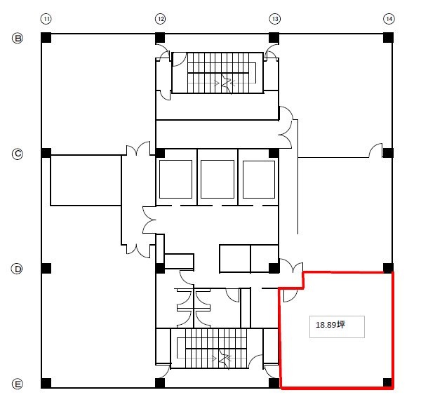 松戸ビル5F 間取り図