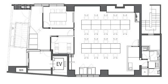 Grandir日本橋小伝馬町(旧 ハニー小伝馬町ビル)1F 間取り図