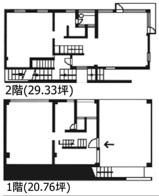 南青山アイビーハイツ1F～2F 間取り図