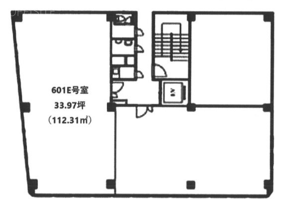 ほうらいやビル601E 間取り図